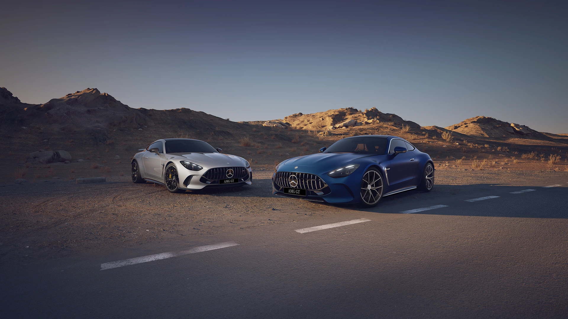 GT AMG uz kalnu fona