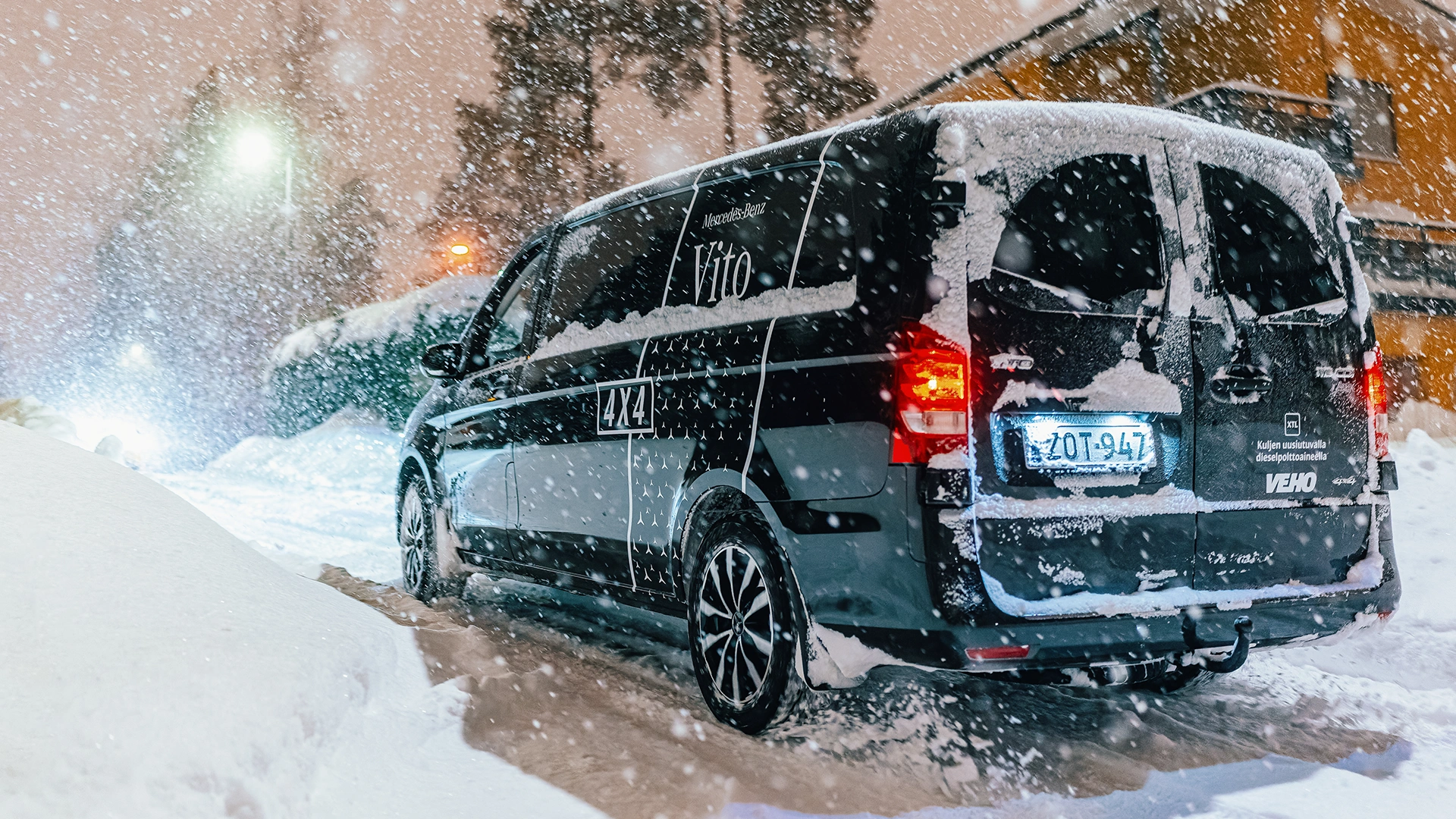 Vito ziemā no aizmugures