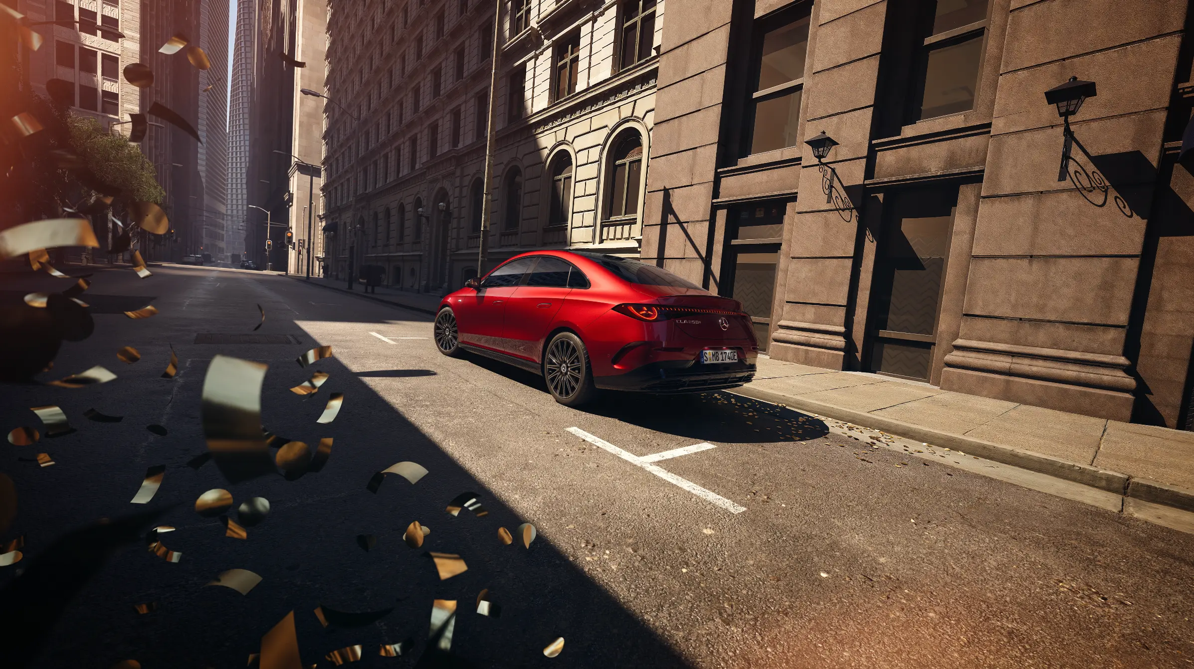 Jaunais CLA sarkans pilsētā