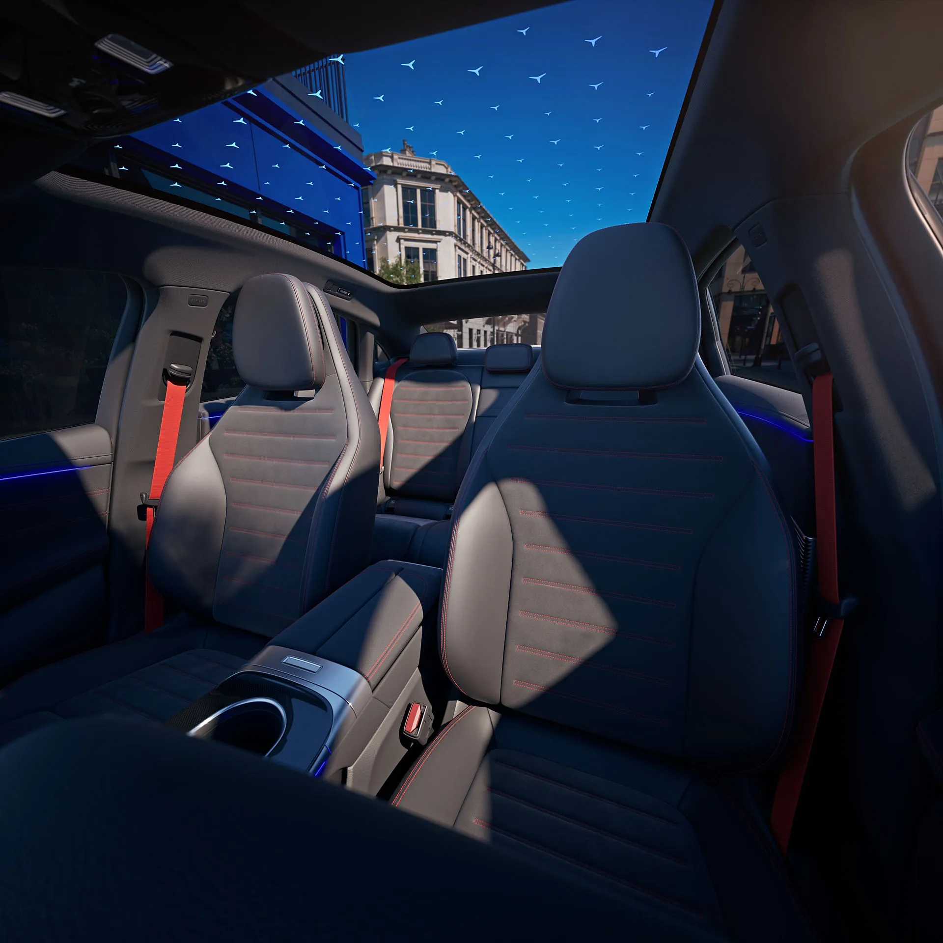 Mercedes-Benz C-klases LED priekšējie lukturi un priekšpuse