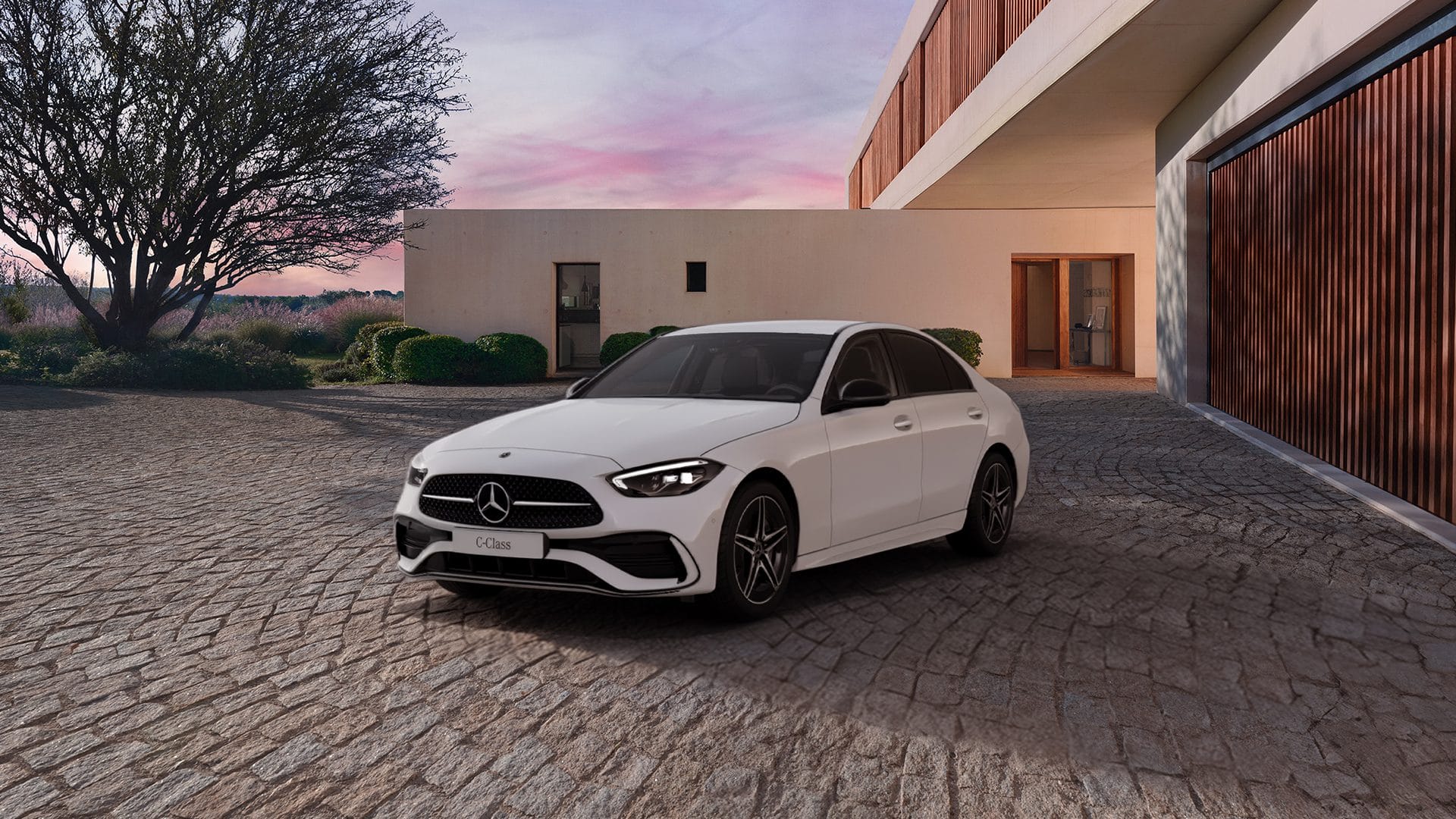 C-Class, balts, skats no priekšas un sāna