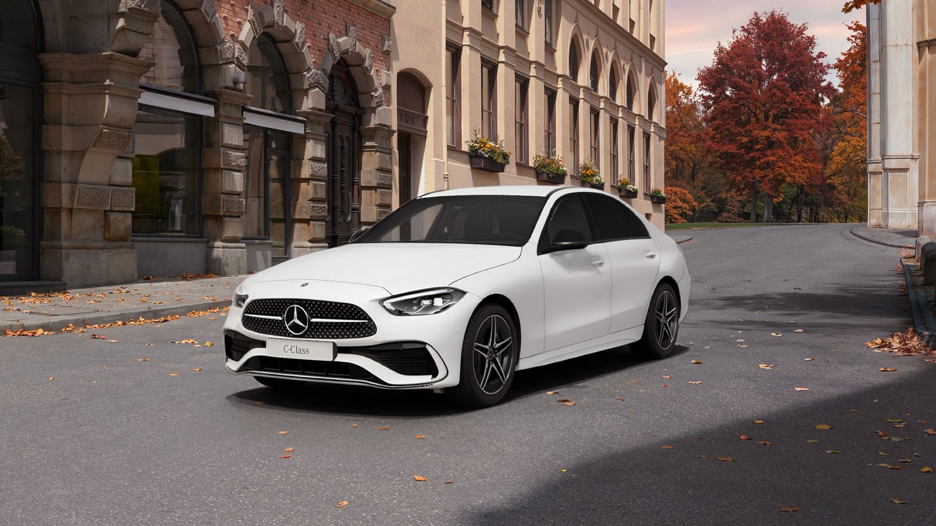 C-Class, balts, skats no priekšas un sāna