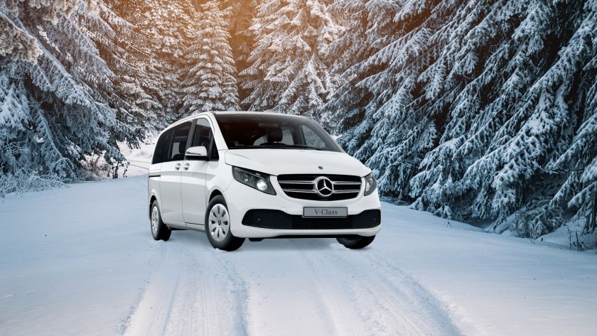 Let's go skiing! Three benefits for skiing holidays when traveling with a Mercedes-Benz minivan